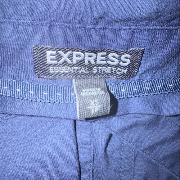 Express Dark Blue Short Sleeve Western Take, adjustable waist - Picture 11 of 12